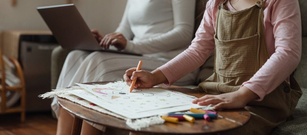 homeschooling and working from home