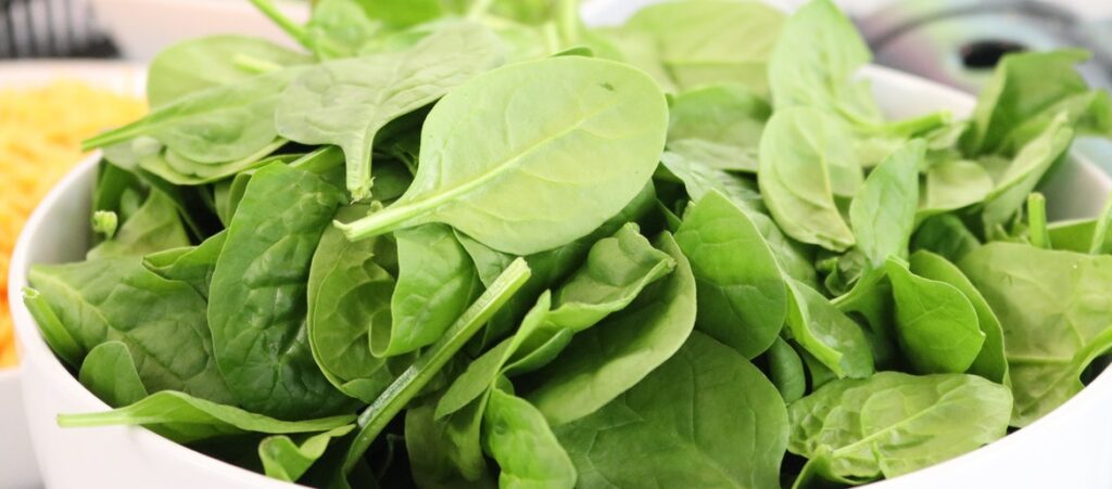 Spinach is a great source of vitamins.